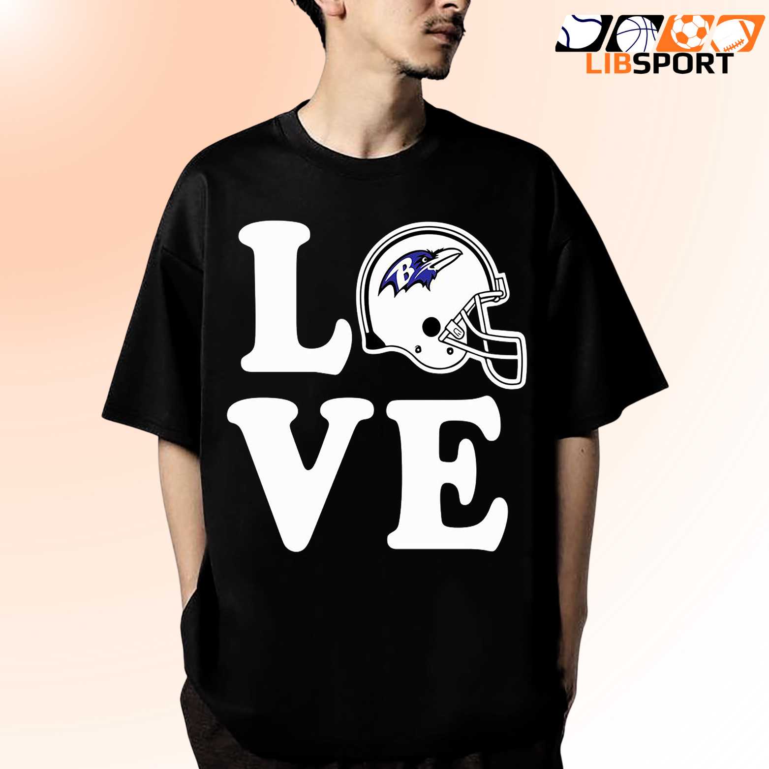 Baltimore Ravens Love Football Shirt, Nfl Fan T Shirt